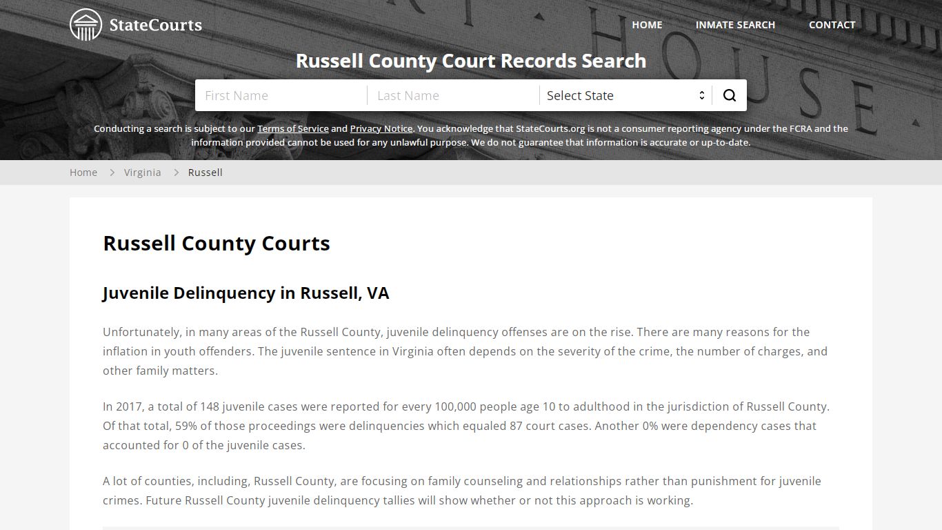 Russell County, VA Courts - Records & Cases - StateCourts