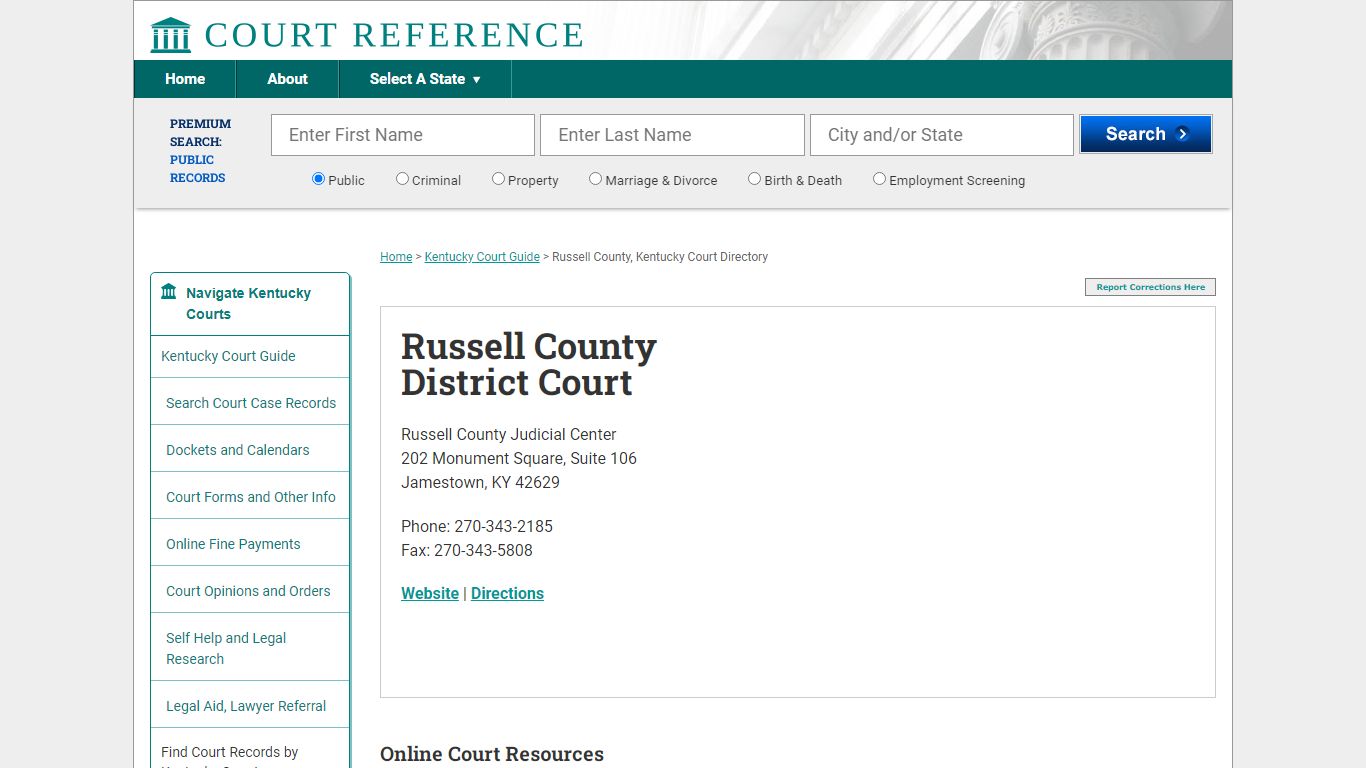Russell County District Court - Courtreference.com